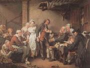 Jean Baptiste Greuze L'Accordee du Village (mk08) oil painting on canvas